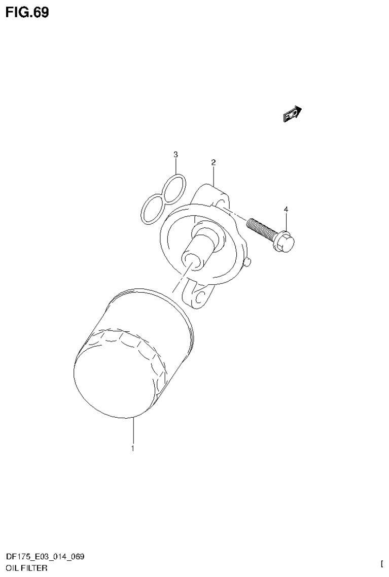 Suzuki DF175ZG OIL FILTER parts diagram